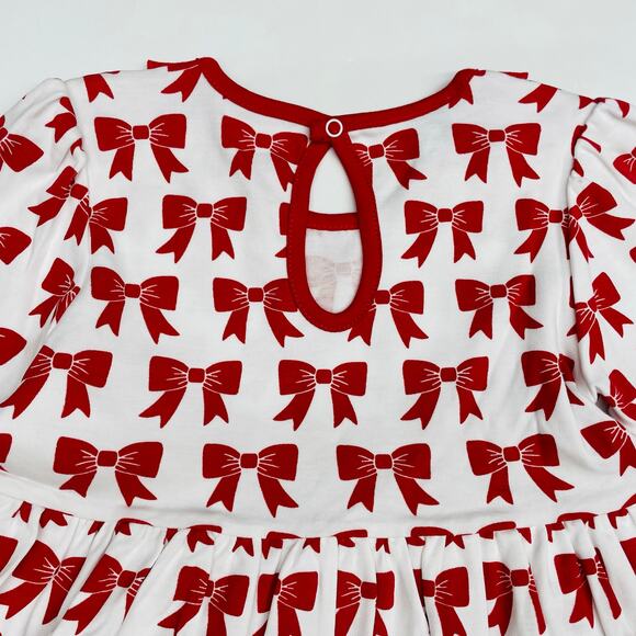 NWT Magnolia Baby Size 3 Red Bows Dress - Picture 4 of 6